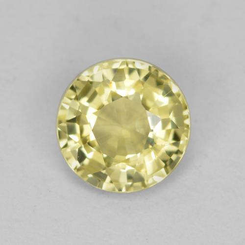 Pale Yellow Saphir Edelstein - 0.6ct Rund Facettenschliff (ID: 468132)