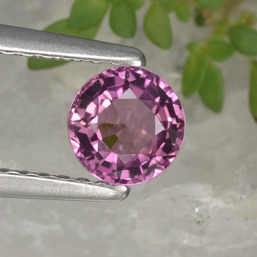 Pinkish Purple Sapphire Gem - 0.8ct Round Facet (ID: 468265)