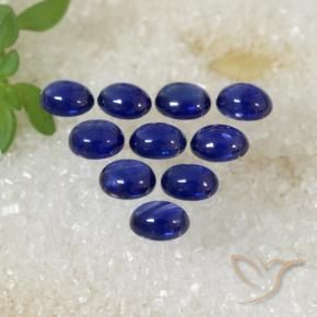 Sapphire Gemstones in 4 x 3.2 mm Size for Sale, Sapphire Stones in Dark Blue Color