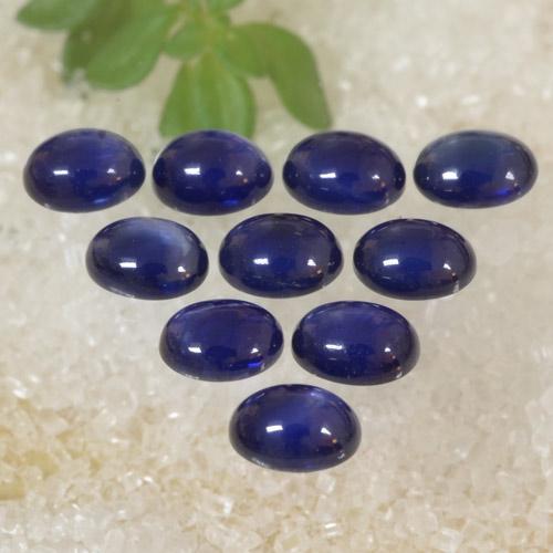 10 Stück 4,1 x 3,1mm ovaler Saphir / Set - 2,83 ct Gesamtgewicht / Durchschn. je 0,28 ct, Farbe: Königsblau, Mohs-Härte 9 Geeignet für den täglichen Gebrauch im Schmuck, Geburtsstein für September, Photo A