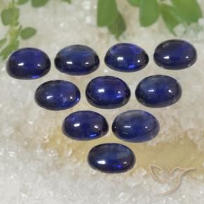 2.96 ctw Blue Sapphire Stones, Natural Sapphire in Oval Cabochon Shape for Sale
