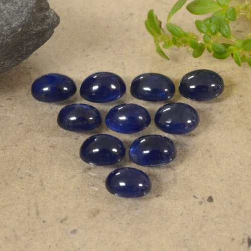 Navy Blue Sapphire Gem - 0.3ct Oval Cabochon (ID: 470791)