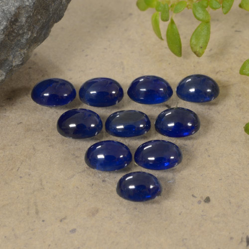 Deep Blue Sapphire Gem - 0.3ct Oval Cabochon (ID: 470792)