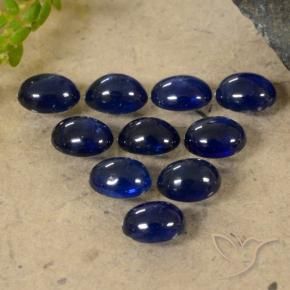 2.44 ctw Blue Sapphire Stones, Natural Sapphire in Oval Cabochon Shape for Sale