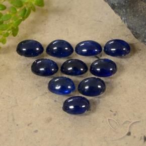 Sapphire Gemstones in 4 x 3 mm (calibrated) Size for Sale, Sapphire Stones in Twilight Blue Color