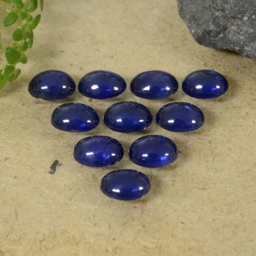 Navy Blue Sapphire Gem - 0.2ct Oval Cabochon (ID: 470797)