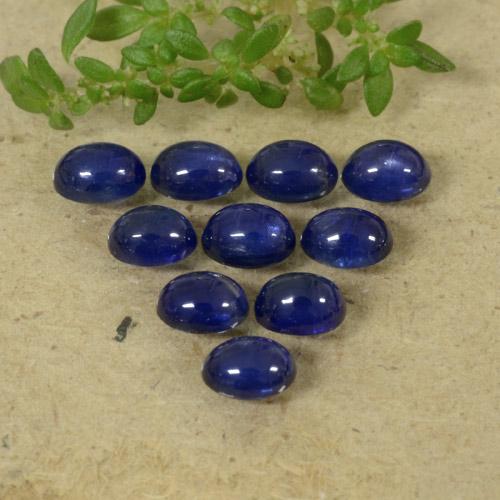 Sapphire Gemstones in 4.1 x 3.2 mm Size for Sale, Sapphire Stones in Twilight Blue Color
