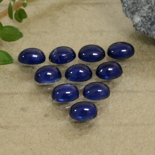 Dark Blue Sapphire Gem - 0.3ct Oval Cabochon (ID: 471157)