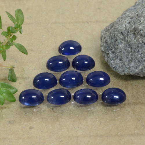 Lotto di 10 pezzi Zaffiro Blu scuro taglio ovale dal Madagascar - Dimensioni 4,2 x 3,2mm, peso 3,23 ct totali / media. 0,32 ct ciascuno, durezza Mohs 9 adatto per gioielli da indossare ogni giorno, Pietra portafortuna di settembre, Photo A
