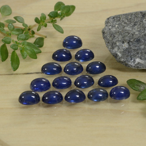 Dark Blue Sapphire Gem - 0.3ct Oval Cabochon (ID: 471413)
