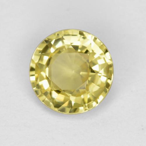 Jaune moyen-léger Saphir gemme - 0.6ct Facette ronde (ID: 473175)
