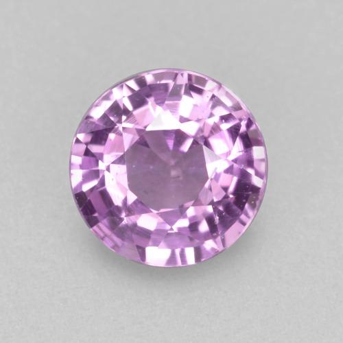 Púrpura rosáceo medio Zafiro Gema - 0.6ct Faceta Redonda (ID: 473181)