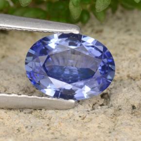 Violet Blue Sapphire Gem - 0.9ct Oval Facet (ID: 475402)