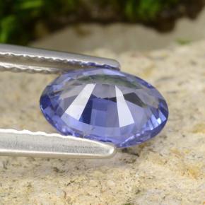 Sapphire Gemstone in 7.3 x 5.4 mm Size for Sale, Sapphire Stone in Medium Navy Blue Color