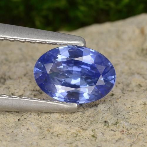 Темно-фиолетово-синий Сапфир Камень - 0.7ct Фасетный Овал (ID: 475434)