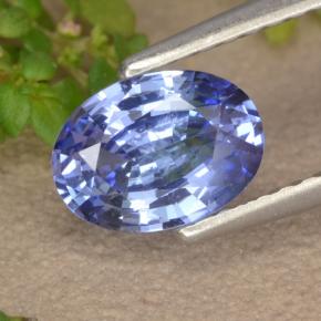 Medium Navy Blue Sapphire Gem - 1ct Oval Facet (ID: 475614)