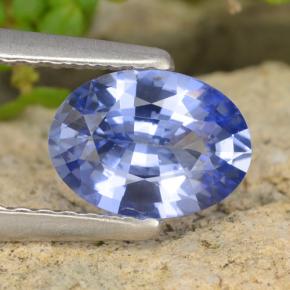 ミディアムネイビーブルー サファイア 宝石 - 1ct オーバル ファセット (ID: 475705)