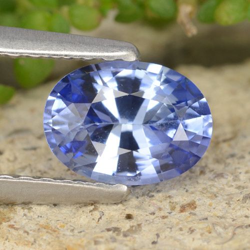Saphir bleu en vrac de 0,89 ct, taille ovale de 6,9 x 5,1 mm du Sri Lanka, Photo A