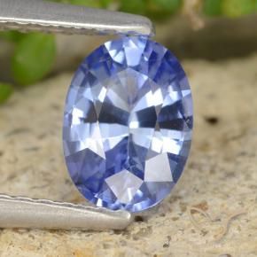 0.89 ct Blue Sapphire Stone, Natural Sapphire in Oval Facet Shape for Sale
