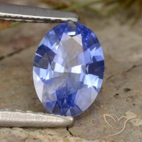 0.83 ct Blue Sapphire Stone, Natural Sapphire in Oval Facet Shape for Sale