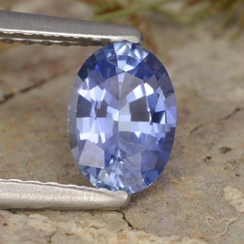 0.81 ct Blue Sapphire Stone, Natural Sapphire in Oval Facet Shape for Sale