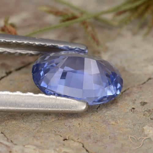 Sapphire Gemstone in 6.8 x 4.8 mm Size for Sale, Sapphire Stone in Medium Navy Blue Color