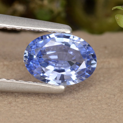 Azul pastel Zafiro Gema - 0.9ct Forma ovalada (ID: 476094)
