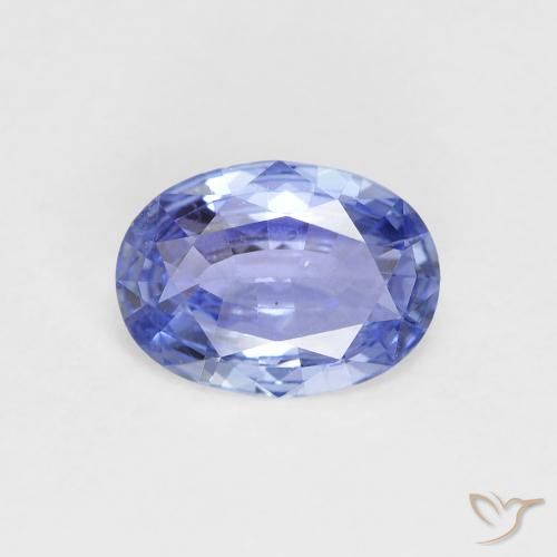 7,4 x 5,4mm blauer Saphir im Ovalschliff aus Sri Lanka, Gewicht 0,89 ct, Garantiert echter Edelstein in VS Reinheit, 1 Stück Saphir - die Farbe ist Pastellblau, Mohs-Härte von 9 Geeignet für den täglichen Gebrauch im Schmuck, Stein der Weisheit, Photo A