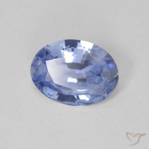 0.81 ct Blue Sapphire Stone, Natural Sapphire in Oval Facet Shape for Sale