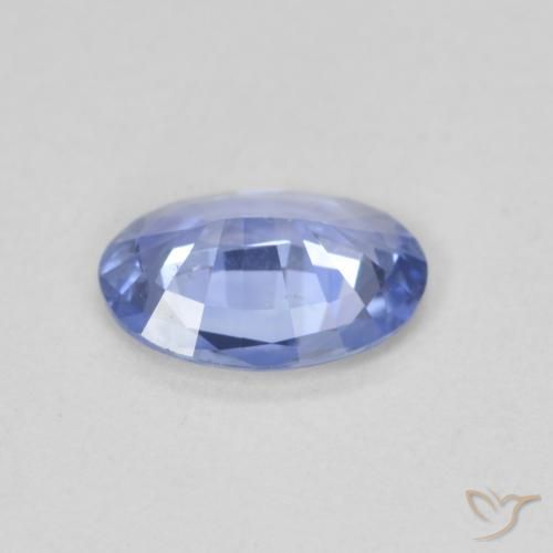Sapphire Gemstone in 7.4 x 5.4 mm Size for Sale, Sapphire Stone in Medium Navy Blue Color