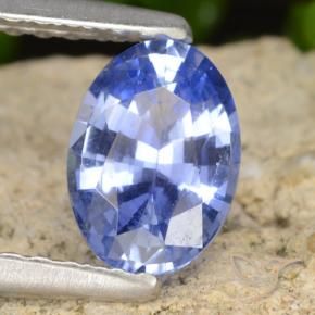 0.82 ct Blue Sapphire Stone, Natural Sapphire in Oval Facet Shape for Sale