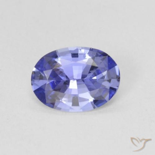 Saphir bleu en vrac de 0,89 ct, taille ovale de 7,4 x 5,4 mm du Sri Lanka, Photo A