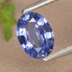 Темно-фиолетово-синий Сапфир Камень - 0.8ct Фасетный Овал (ID: 476431)