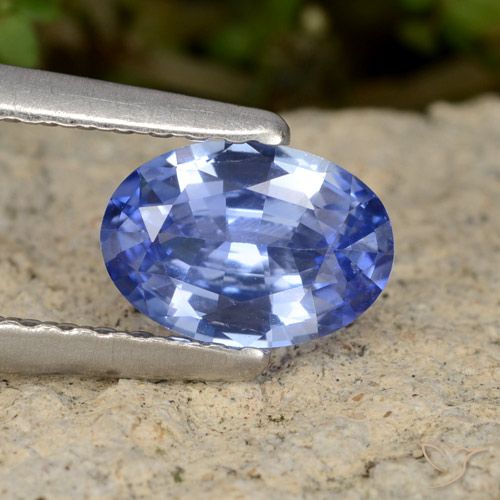 Saphir bleu en vrac de 0,71 ct, taille ovale de 6,8 x 4,8 mm du Sri Lanka, Photo A