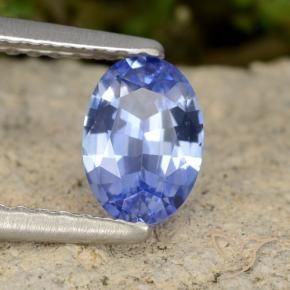 0.71 ct Blue Sapphire Stone, Natural Sapphire in Oval Facet Shape for Sale