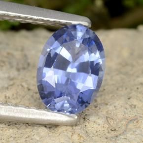 0.85 ct Blue Sapphire Stone, Natural Sapphire in Oval Facet Shape for Sale
