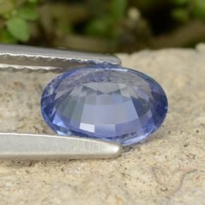 Sapphire Gemstone in 7 x 5 mm (calibrated) Size for Sale, Sapphire Stone in Electric Purple Blue Color
