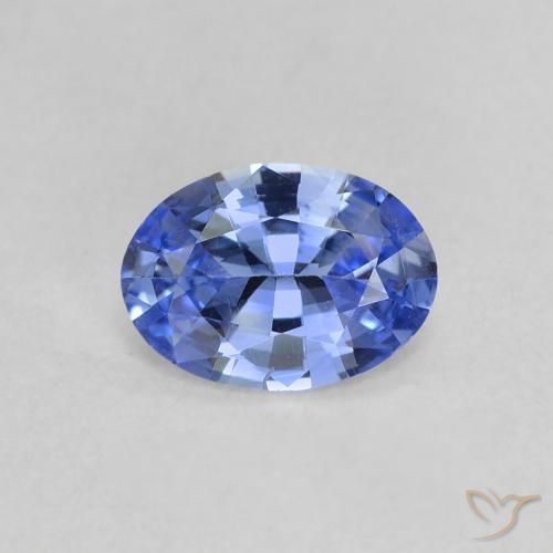 Saphir bleu en vrac de 0,7 ct, taille ovale de 6,9 x 5 mm du Sri Lanka, Photo A