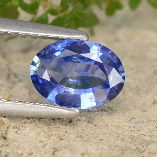 0.83ct Natural Blue Sapphire, Oval, VVS-VS, Photo A