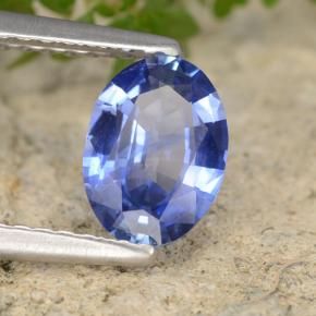 0.83 ct Blue Sapphire Stone, Natural Sapphire in Oval Facet Shape for Sale