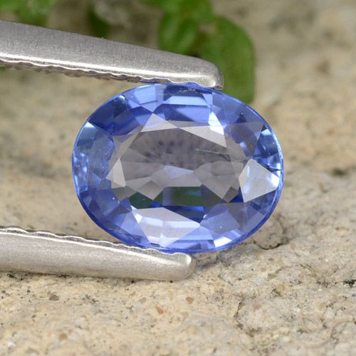 Medium Navy Blue Сапфир Камень - 0.6ct Фасетный Овал (ID: 478555)