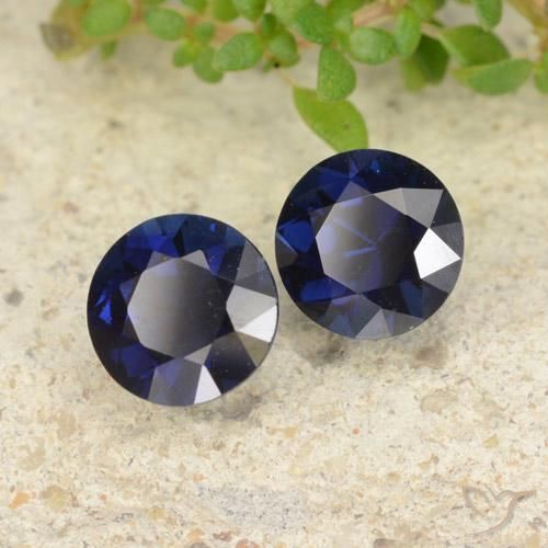 1.14 ctw Blue Sapphire Stones, Natural Sapphire in Diamond-Cut Shape for Sale