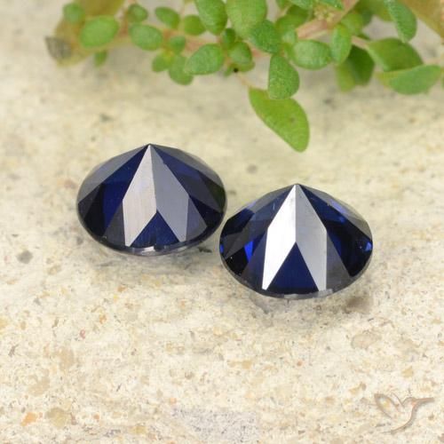 Sapphire Gemstones in 5 mm (calibrated) Size for Sale, Sapphire Stones in Royal Blue Color