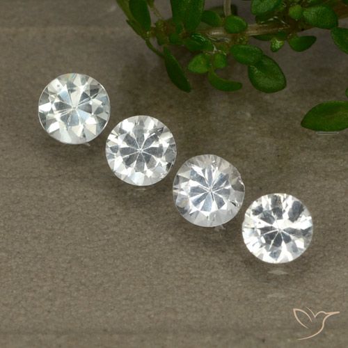 1.46ctw Natural White Sapphire, Round, VS
