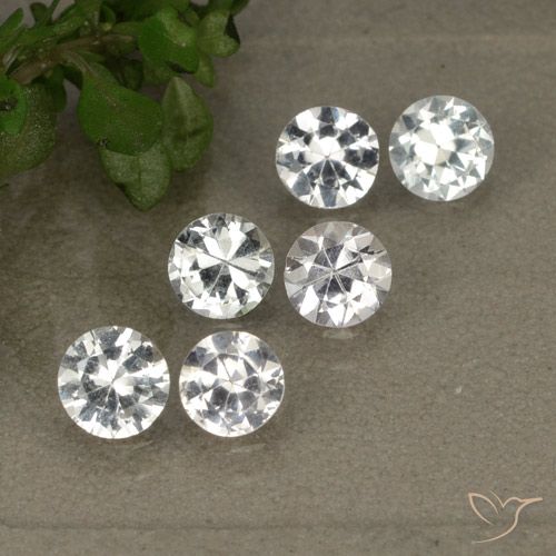 Белый Сапфир Камень - 0.4ct Бриллиантовая Огранка (ID: 479987)