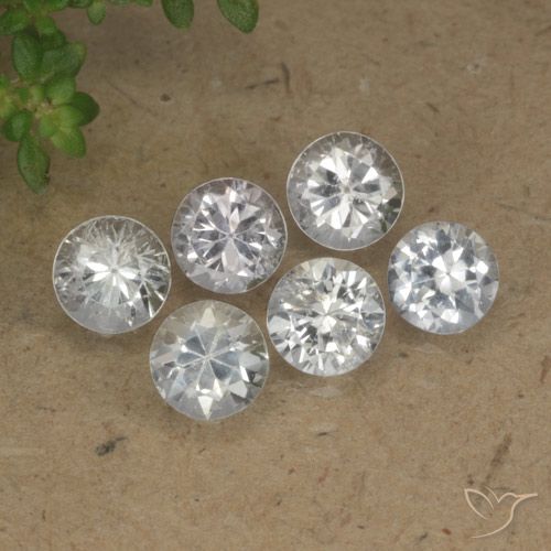 2.70ctw Natural White Sapphire, Round, VS