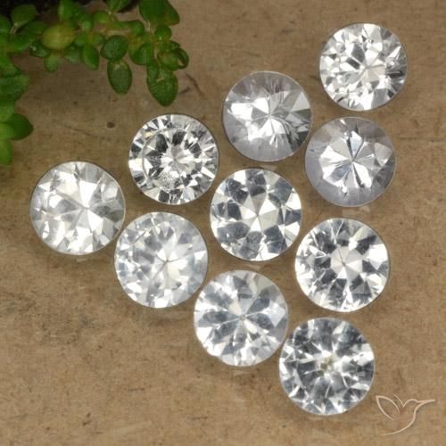 3.84 ct White Sapphire, 4.5 mm Diamond Cut From Madagascar, Photo A