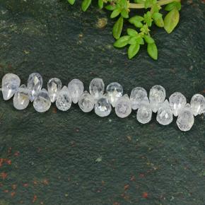 0.2ct Briolette with Hole White Sapphire Gem for sale 0.2ct Briolette with Hole White Sapphire Gem (ID: 480854)
