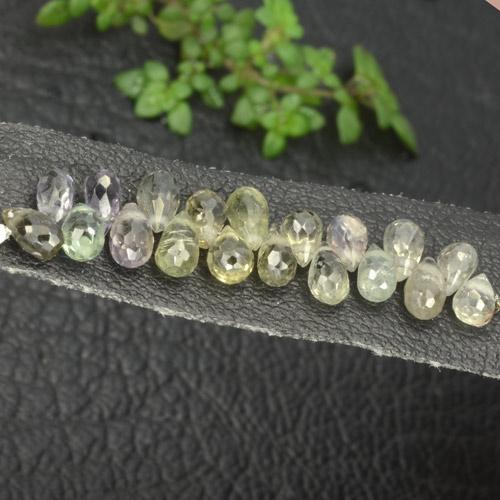 Multicolor Sapphire Gem - 0.3ct Briolette with Hole (ID: 480882)