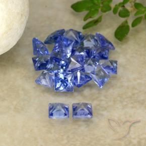 Sapphire Gemstones in 2.5 x 2.4 mm Size for Sale, Sapphire Stones in Deep Purple Blue Color